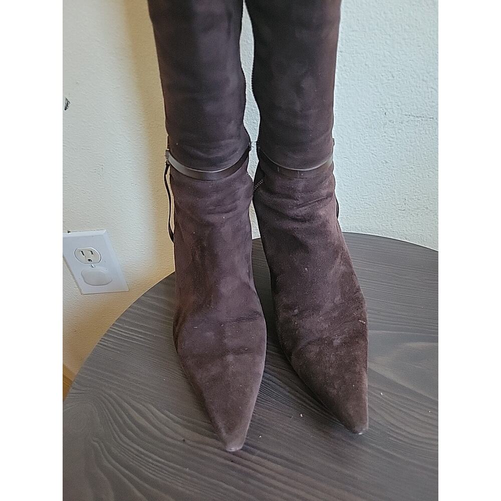 Chocolate suede boots - Picture 2 of 12